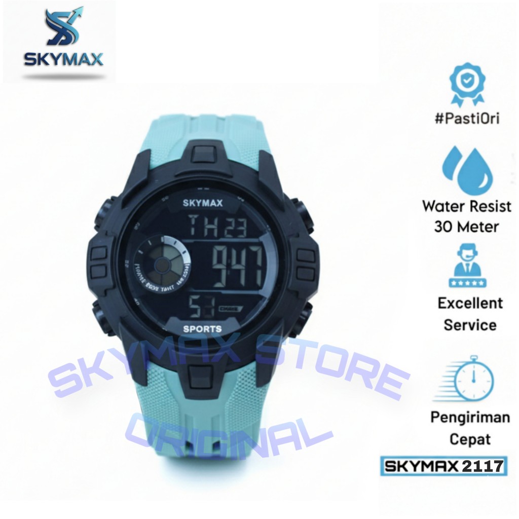 BEST SELLER SKYMAX ORIGINAL Jam Tangan Pria SKYMAX Ori Anti Air Sampai Kedalaman 30m Diameter 44mm