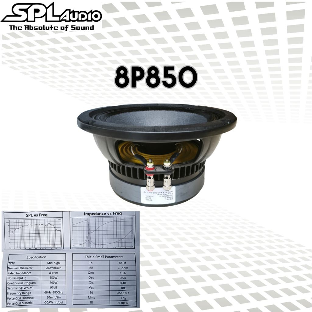 Speaker SPL Audio 8" Type 8P850