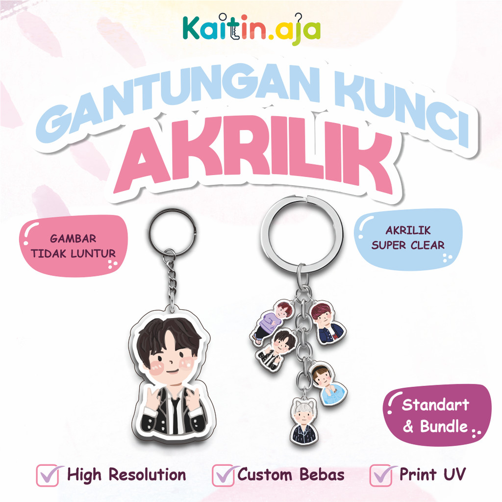 Premium Gantungan Kunci Ganci Keychain Acrylic NCT Dream Chibi Anti Banting Untuk Tas Kunci Motor Mo