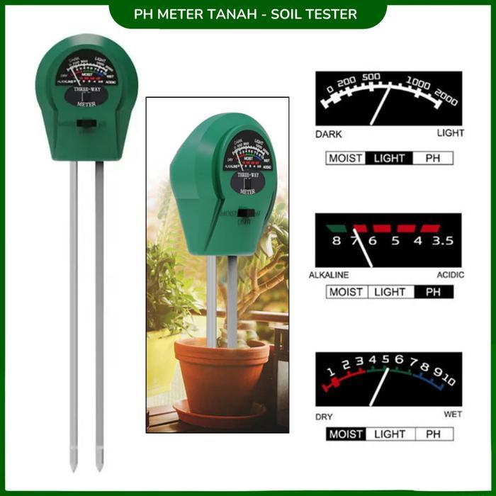 PH Meter Alat Mengukur Kelembaban Tanah Pengukur Kadar Air Pada Tanah