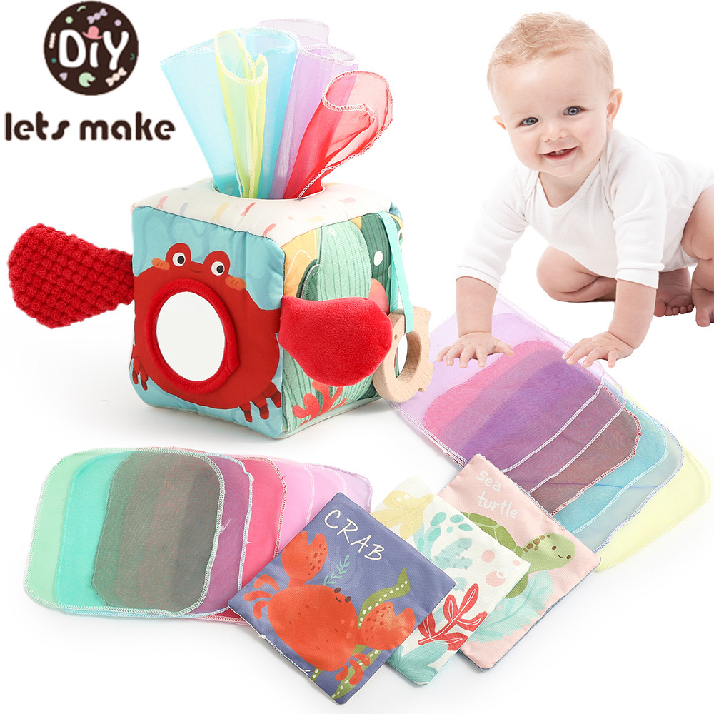 Baby Toys Magic Tissue Box Cotton Finger Exercising Montessori Busy Board Game Educational Toy Soft 