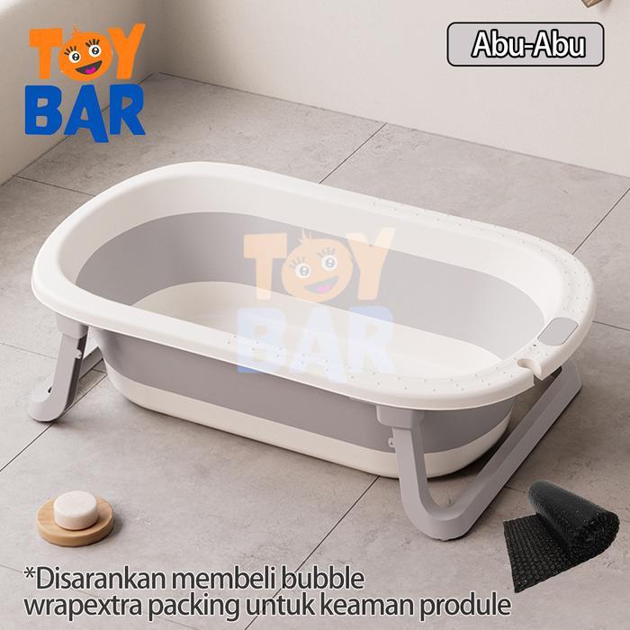 Bak Mandi Bayi Portable Bak Mandi Lipat Bak Mandi Bayi Thermometer - Bak Abu