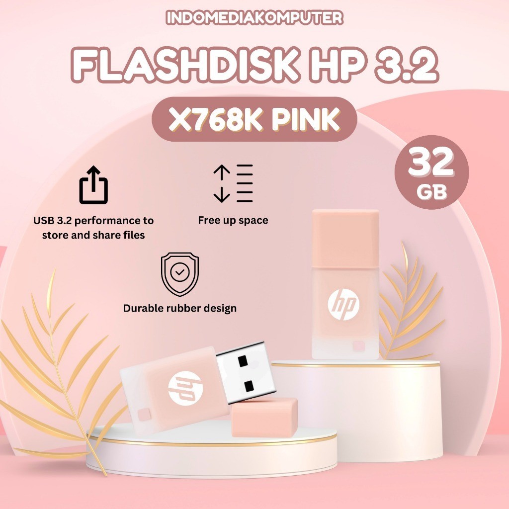 Flashdisk HP 3.2 X768 Pink 32GB 64GB 128GB Flashdisk