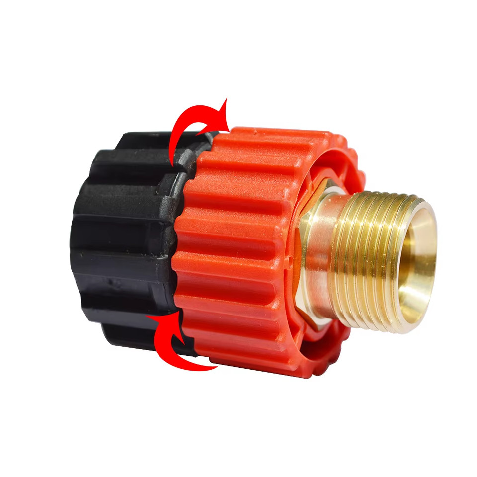 High Pressure Washer Swivel Connector M22 Car Washer Brass Rotating Adapter Swivel Coupling M22 Male