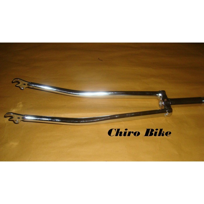 Fork Balap 27 Jadul Classic Fork Fixie 700C Standar Ulir Besi Silver