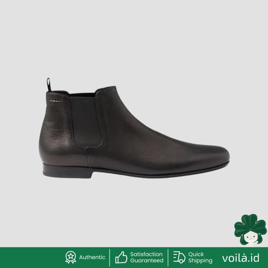 High Chelsea Boots Leather Black