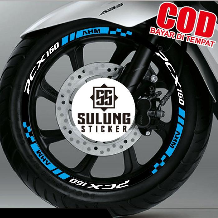 Stiker Lis Velg Motor Honda PCX 160 Cutting Sticker List Pelk Variasi Aksesoris Terbaru Motorcycle -