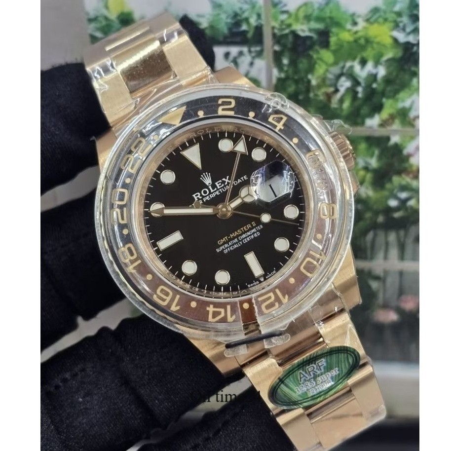 On Time24 Jam tangan Automatic Swiss RX GMT-Master II 126715CHNR Rootbeer ARF 3285 Super 72hour Sapp