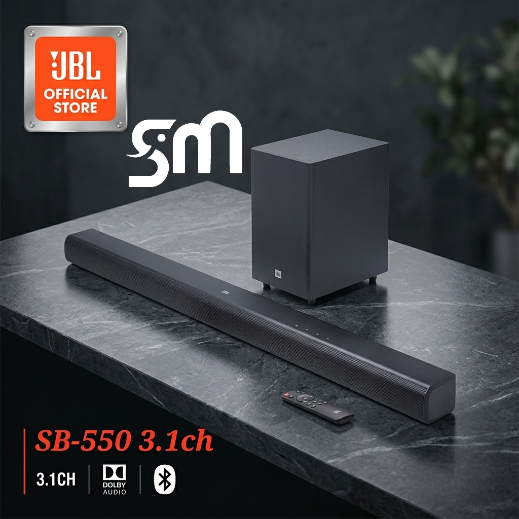 Soundbar JBL SB-550 Cinema 3.1 Channel Speaker Soundbar with Wireless Subwoofer SB550