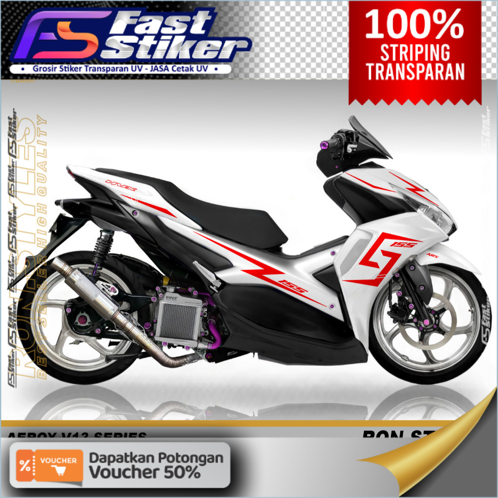 Cutting Stiker Striping Aerox Striping Transparan Aerox Striping Aerox Style