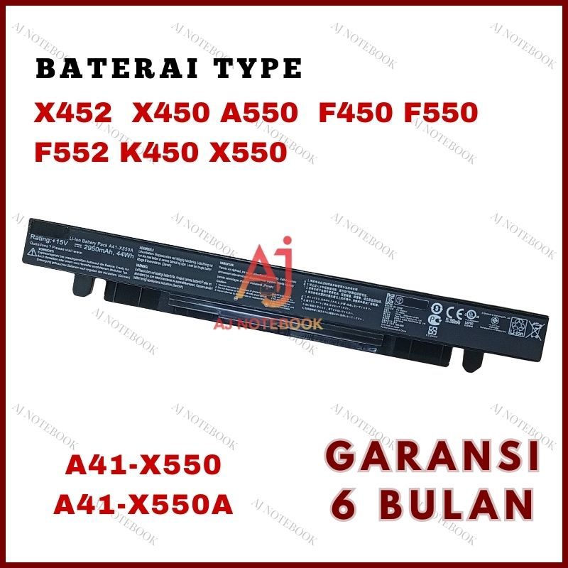 Baterai Battery Laptop Asus X452 X452E X452EA X452C X452CP -AJNB