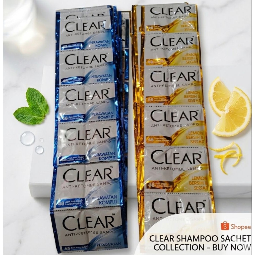 Sampo Sachet Clear Anti Ketombe 10ml - 24 pcs