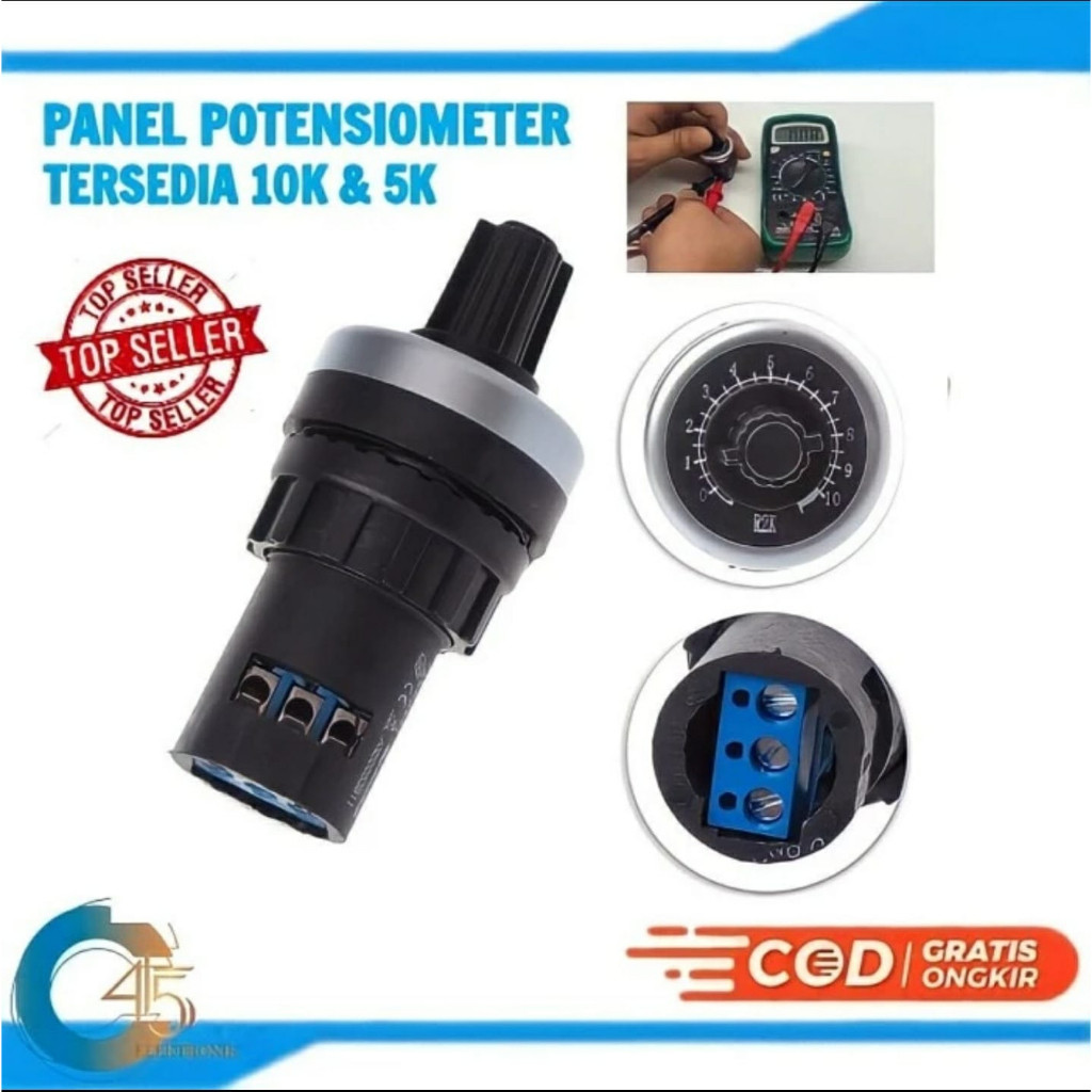 Potentiometer Potensiometer 22mm Panel Potensio Knob Potensiometer