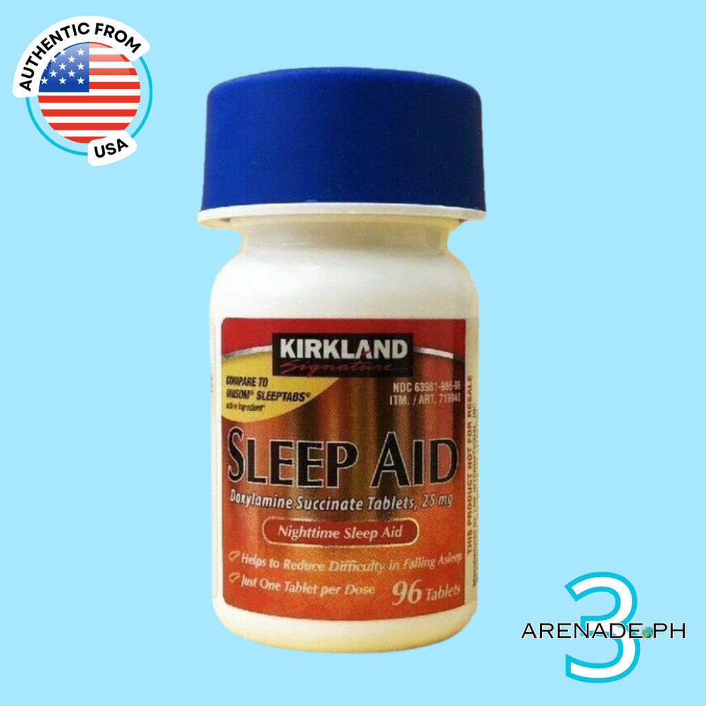 Kirkland Signature Obat Tidur Ampuh Doxylamine Succinate 25mg 96 Tablet Bantu Tidur Nyenyak Cepat