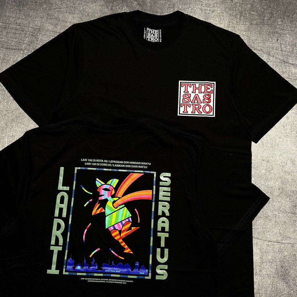 Tshirt THE SASTRO - LARI 100 REMIX Official Merchandise Baju Kaos Unisex
