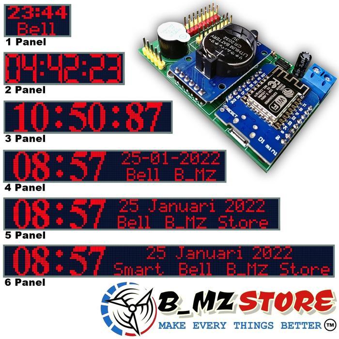 READY Controller Bel Sekolah Otomatis - Smart Bel - Bel Pabrik - Termurah - 1 Panel P10