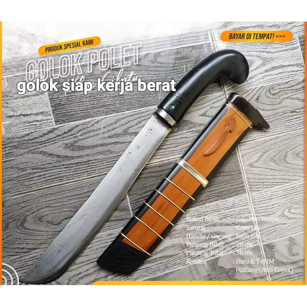 golok kerja buat kayu pisau polet golok kerja berat golok berkebun