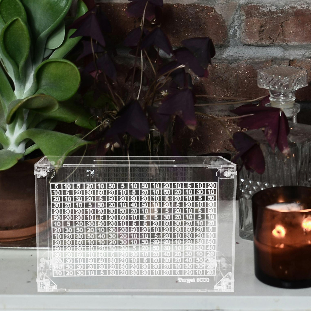 Acrylic Money Bank Transparent Clear Piggy Bank Jar Savings Box Cash Counter Coin Saving Box Cute fo