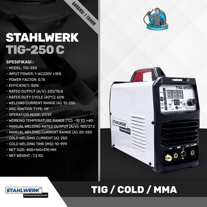 STAHLWERK TIG-250C | MESIN LAS TIG + COLD + MMA