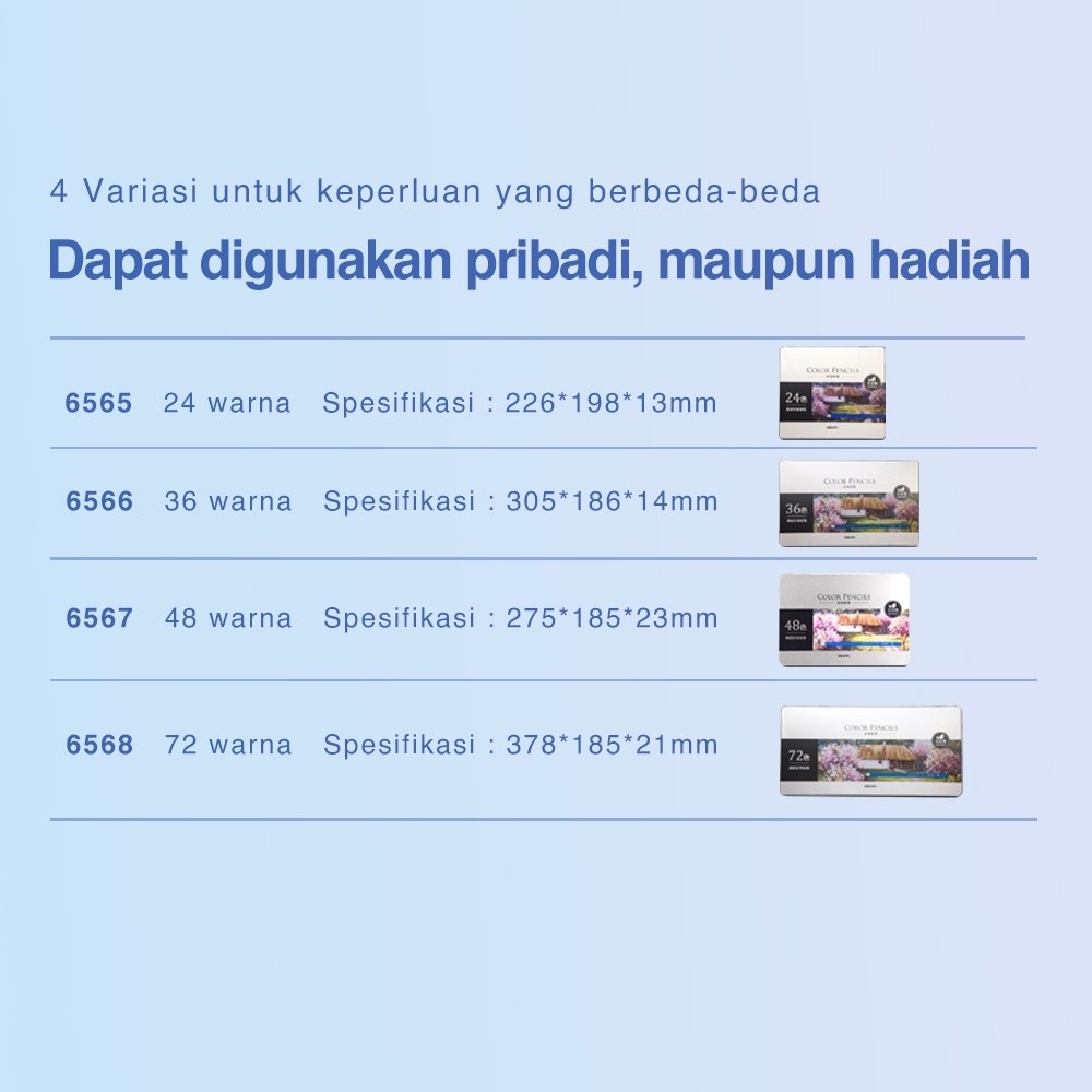 Deli High-Grade Oil Pencil Color - Pensil Warna Oil Pastel Lengkap 1 Set