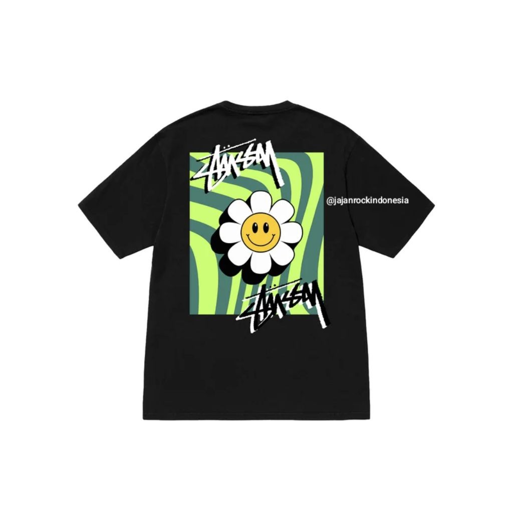 New 12.12 KAOS ST*SSY LTP FLOWER TEE Kaos pria brended