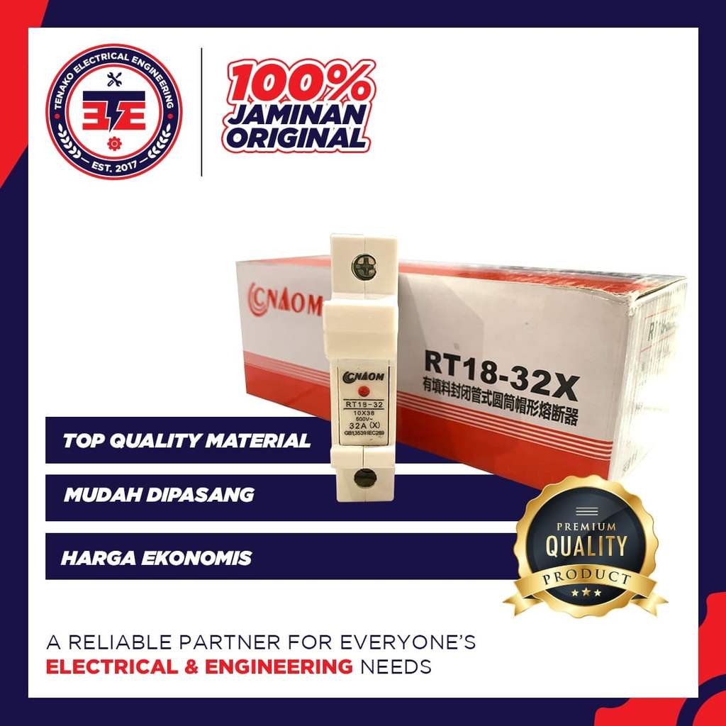Fuse Holder 1P Rumah Fuse 10 x 38 Untuk Fuse 10x38 1 Pole / 1 Phase