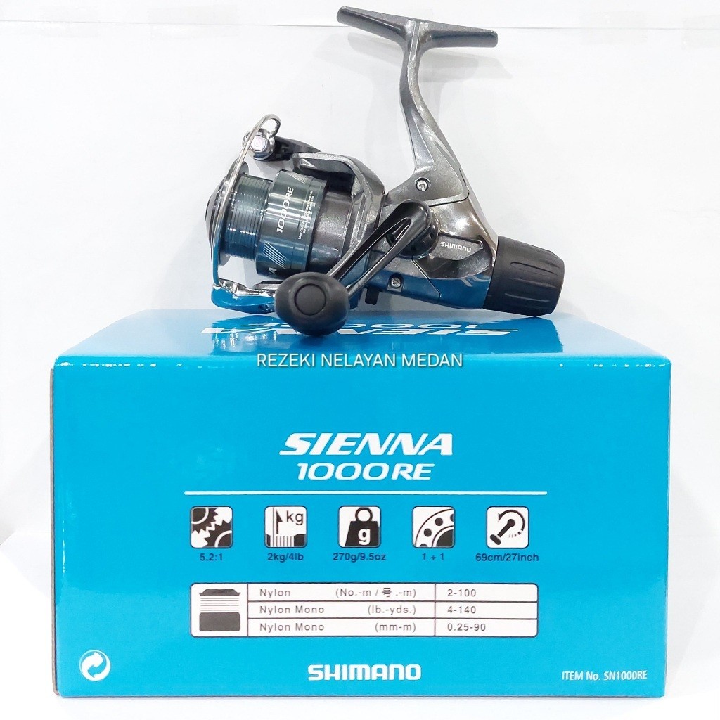Reel SHIMANO Sienna 1000 RE | Reel Shimano Setelan / Drag Belakang | Garansi SHIMANO INDONESIA
