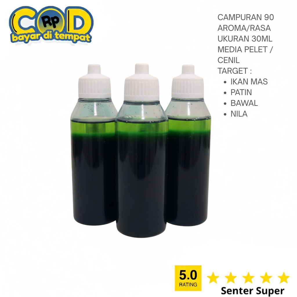 Umpan 90 Rasa Ukuran 30ml Oplosan Terbaik Essen Essence Esen Aroma Ikan Campuran Premium Ikan Tombro