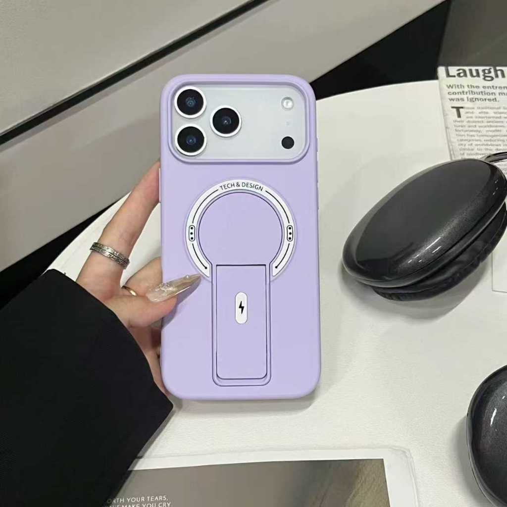 Sunyi Untuk iPhone Air 16E 17 16 15 Pro Max Plus Shockproof Magnetic Stand Phone Case - Pendinginan 