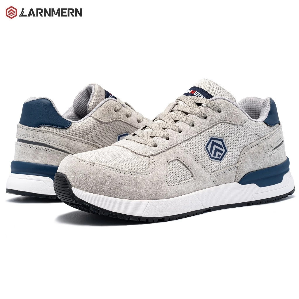 LARNMERN Safety Shoes L9096 GREY S1 SRC Sepatu Safety Sneakers Sporty Casual ESD Anti Listrik Statis