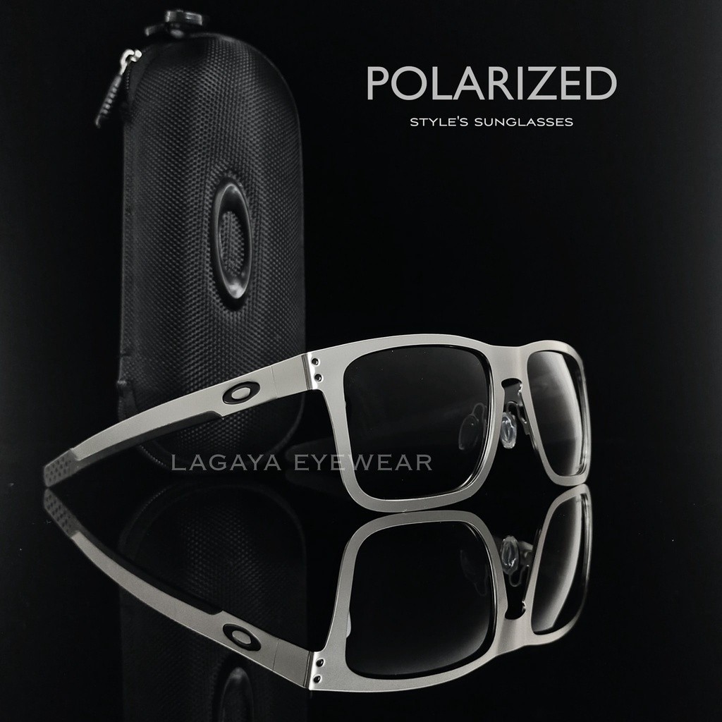 KACAMATA HITAM OKLEY HOLBROOK METAL 4123 LENSA POLARIZED FREME TITANIUM PREMIUM