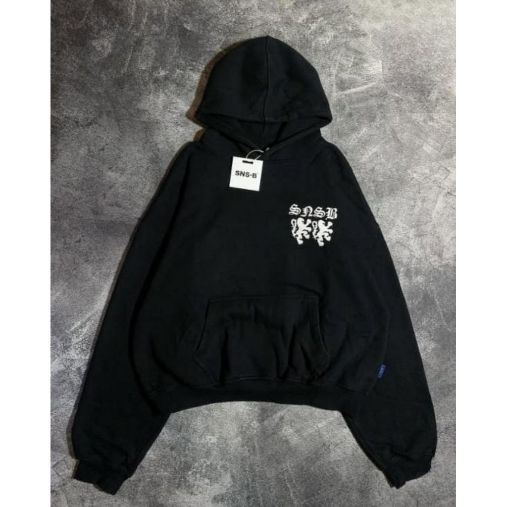 Sweater Hoodie Boxy SNSB Word Faul Oversize Unisex Pria Wanita Cod