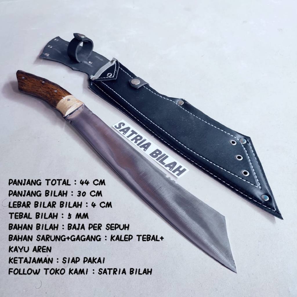 GOLOK Patimura Calp Hitam GOLOK khas cibatu pemotong kayu besar Fulltang Baja Per