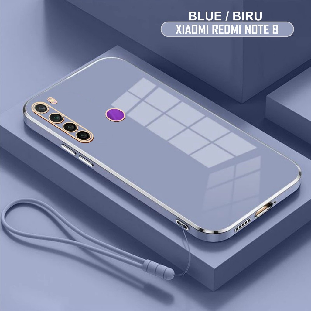 Soft Case Xiaomi Redmi Note 8 / 8 Pro Case Luxury Plating Free Tali Lanyard Handphone