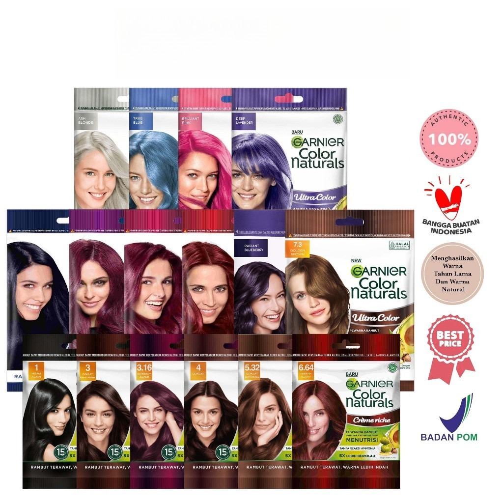 MINJIE x Garnier Color Natural Express Cream Ultra Color -  Semir Pewarna Rambut Pastel Bleaching