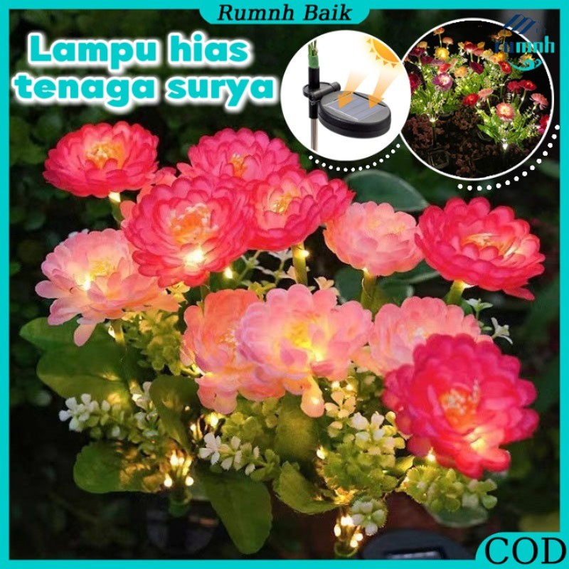 Lampu Hias Taman Tenaga Surya Bentuk Bunga Hydrangea Lampu Taman Tenaga Surya Model Bunga Luar Ruang