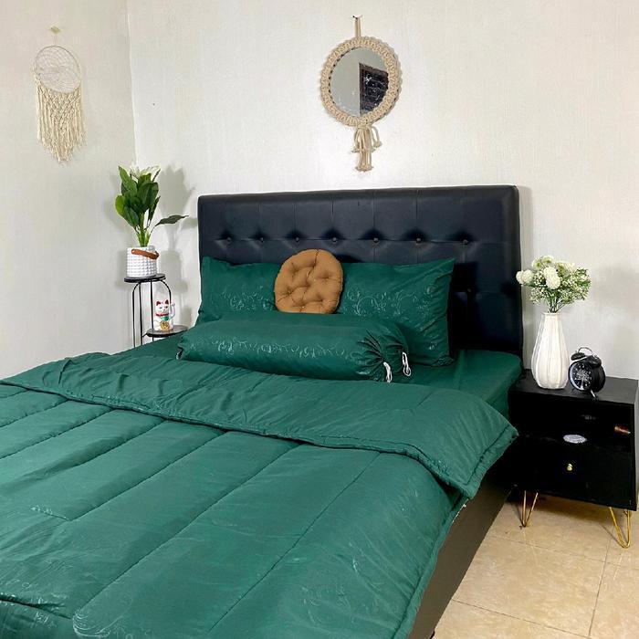 Best Seller BED COVER SET SPREI POLOS UKURAN 160 || 180 || 200 Bedcover Kain Katun Include Sarung ba