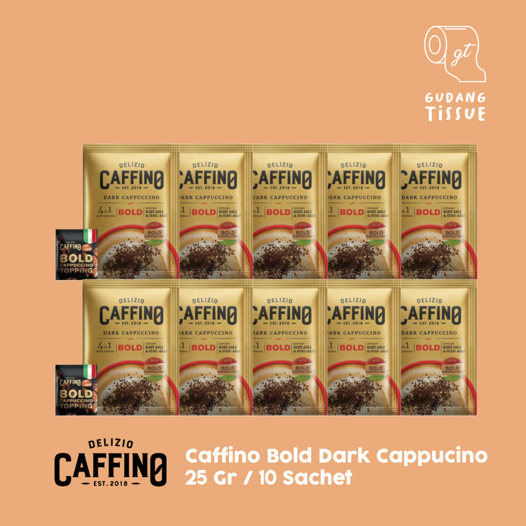 Caffino Bold Dark Cappucino 25 Gram - 10 Sachet