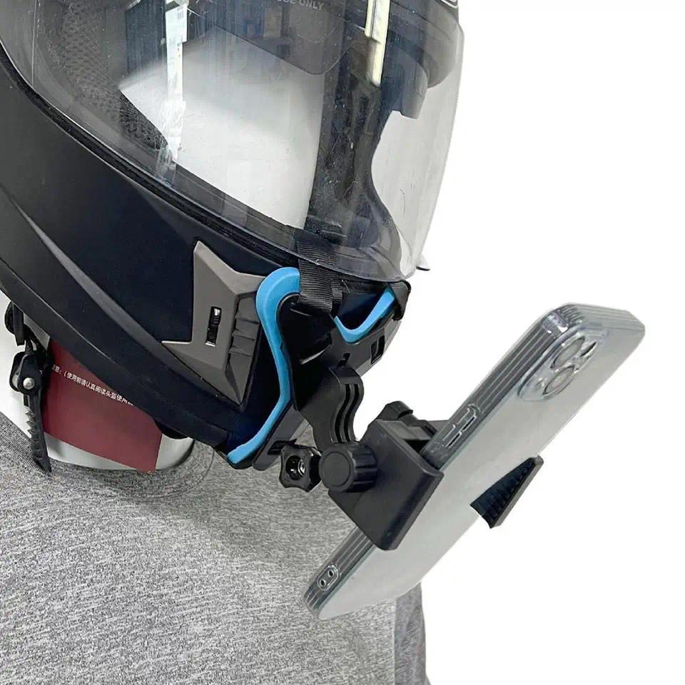 Penyangga Helm Aksesoris Helm Penyangga Ponsel untuk Berkendara Sepeda Motor Penyangga Kamera Olahra