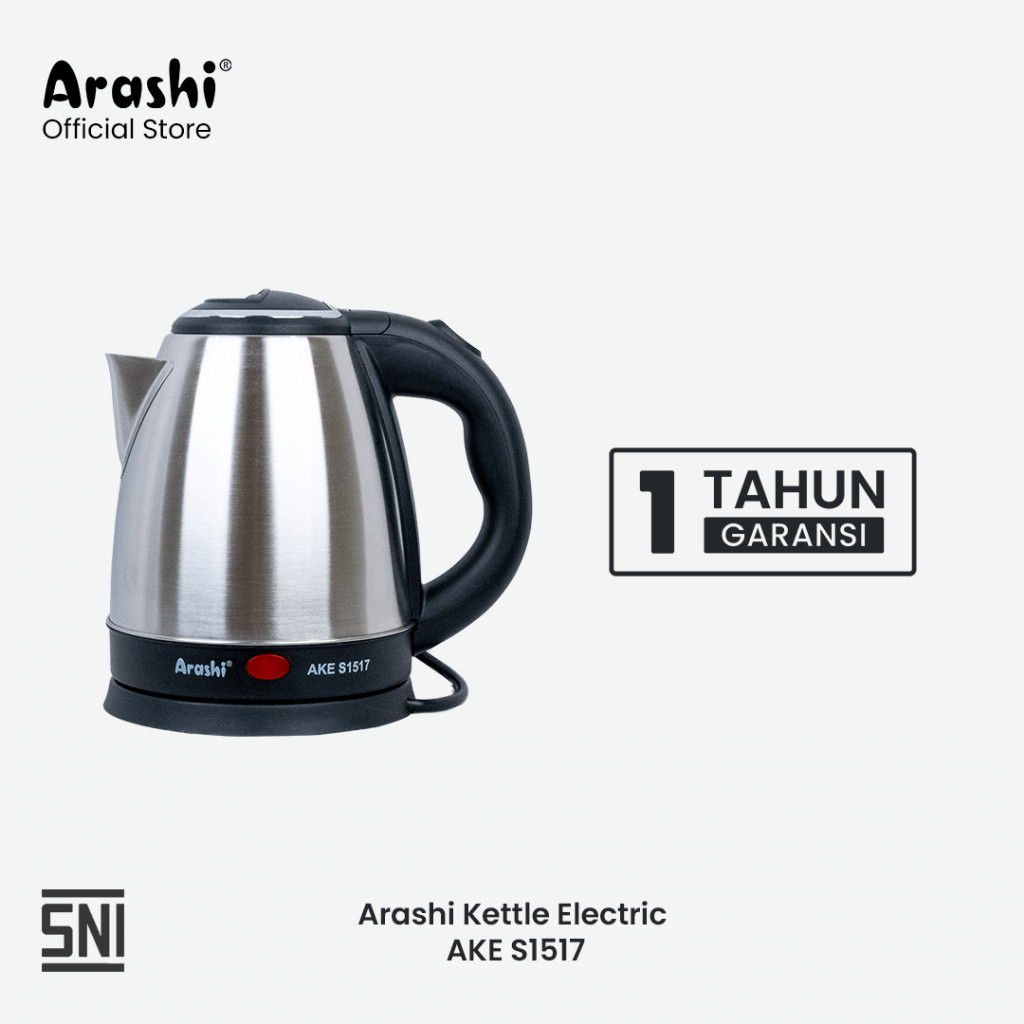 ARASHI Ceret Pemanas Air Listrik 1.5 Liter SNI AKE S1517 - Garansi 1 Tahun