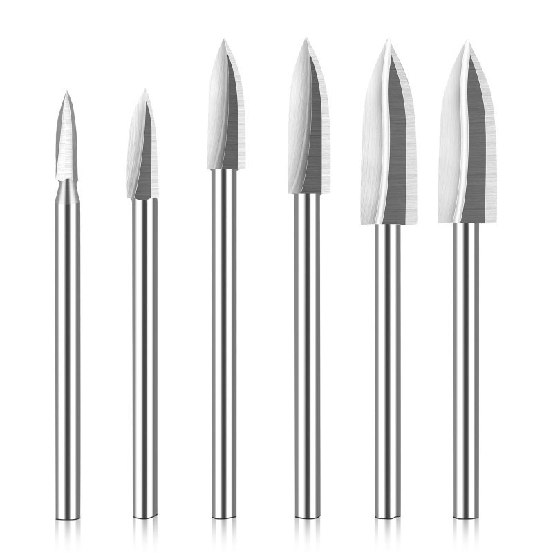 5pcs Wood Carving Tools Mata Bor Mini Buat Ukir Kayu Mata Bor Ukir Kayu Mini Grinder Mata Bor Pemaha