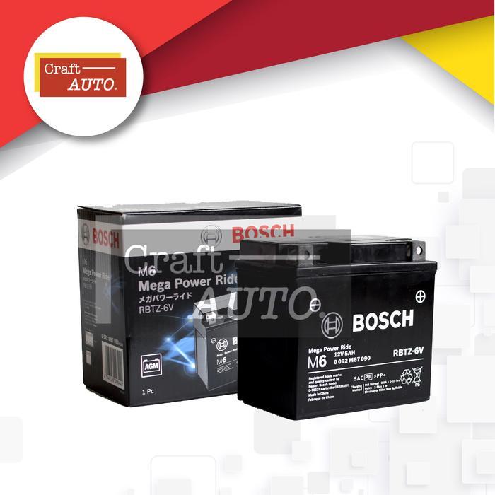 Aki Motor Vario 125, Vario 150, Satria FU, Beat Street ISS Bosch RBTZ-6V - RBTZ-6V