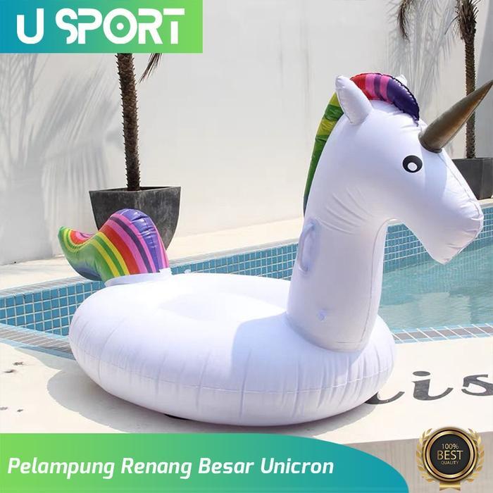 Ready Ban renang aesthetic unicorn karakter besar/ Pelampung duduk dewasa Outdoor - Unicorn