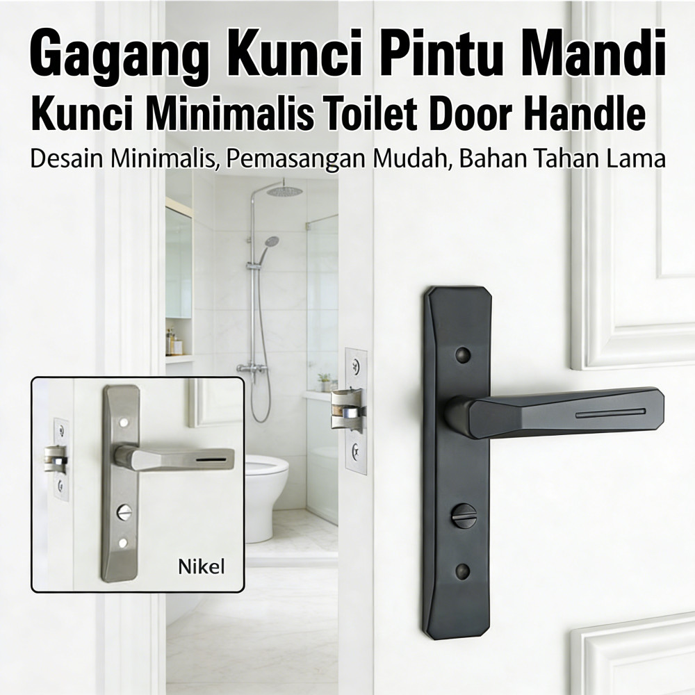 Pintu Toilet Minimalis Kunci Kamar Gagang Door Kunci Pintu