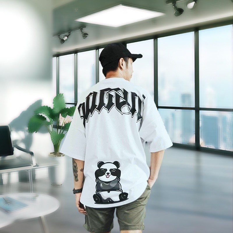kaos oversize Insane Panda Putih combet 24sl insane wardrobe
