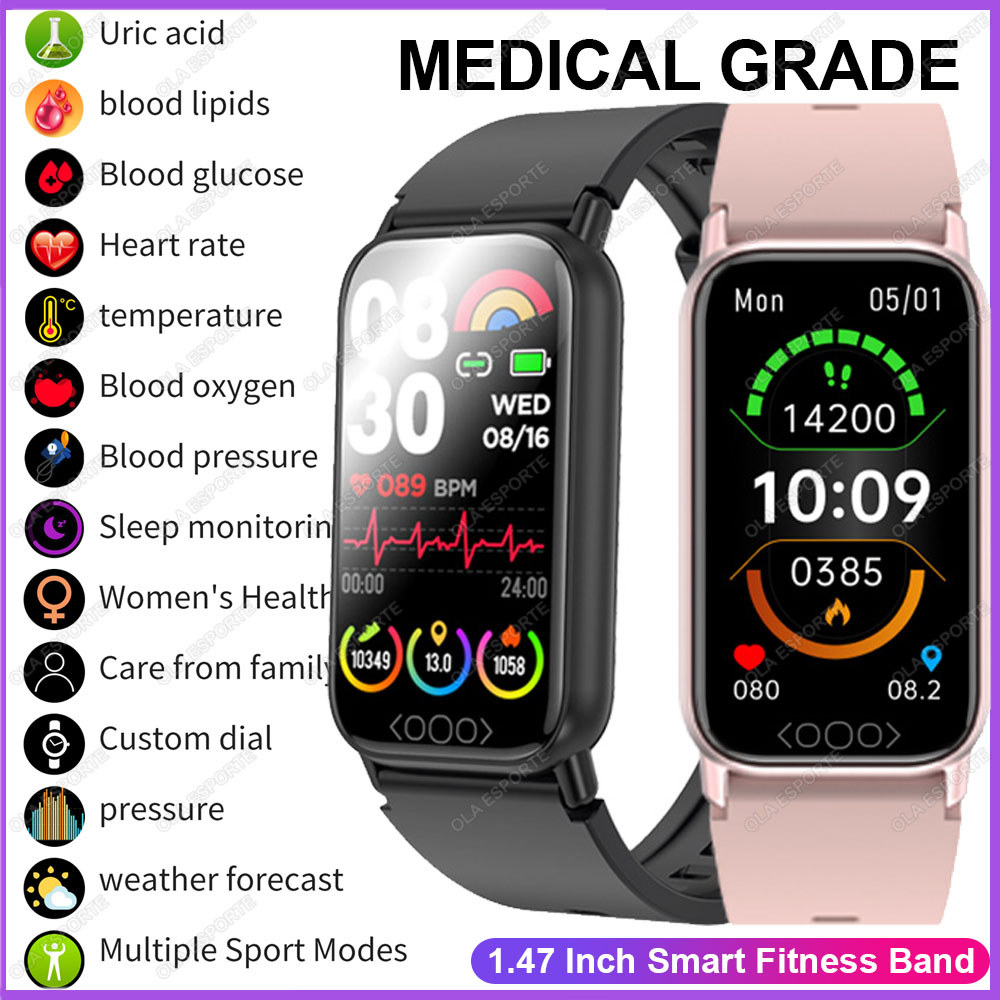 Blood Sugar Body Temperature Smart Band Uric Acid Blood Lipid Pressure Heart Rate Monitor Smart Brac