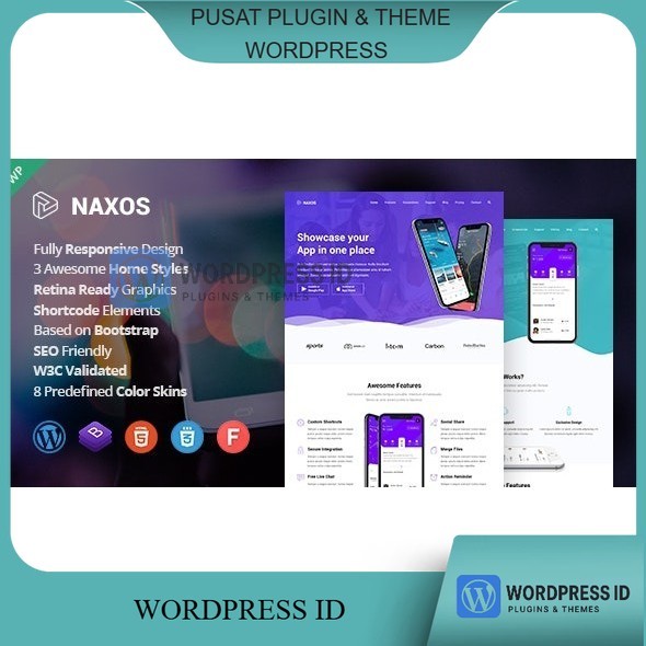 Naxos  App Landing Page WordPress Theme