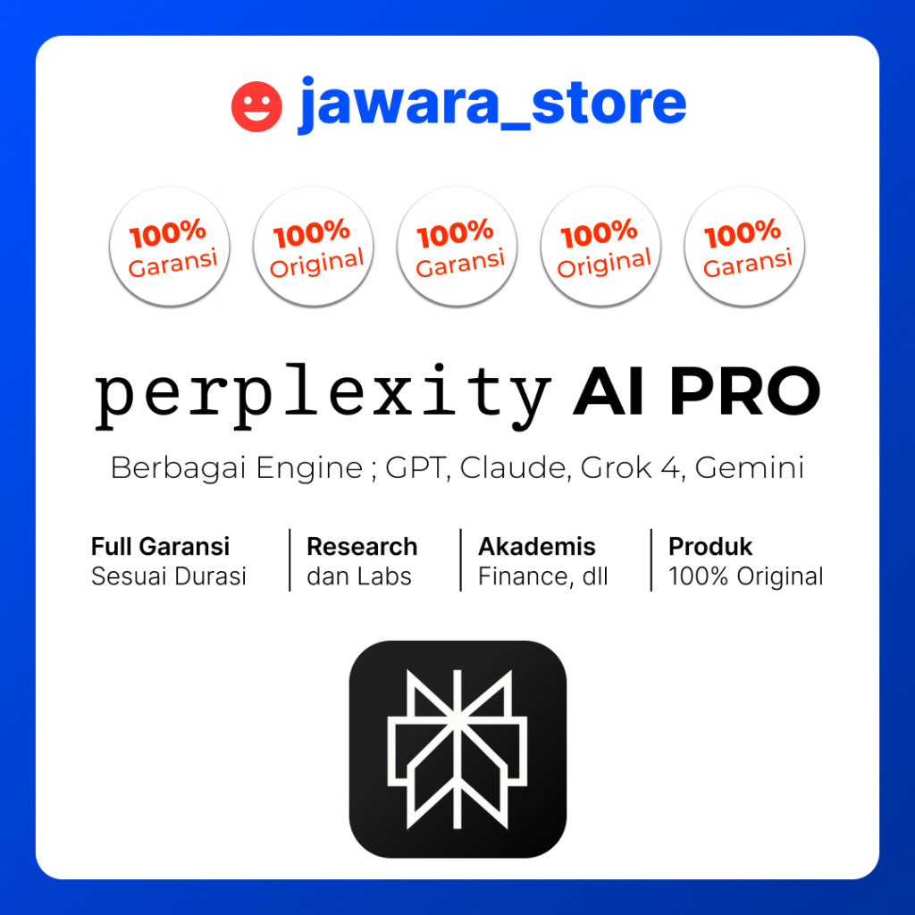 Perplexitiyi AI PRO 3 BULAN | 4o+CLAUDE AI | Private Garansi