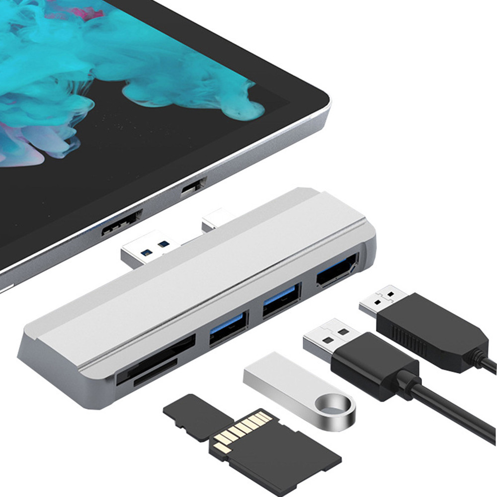 With 4K HDMICompatible 2 Ports USB 30 Memory Card For Microsoft Surface Pro 6 Pro 5 Pro 4 Dock Hub 5