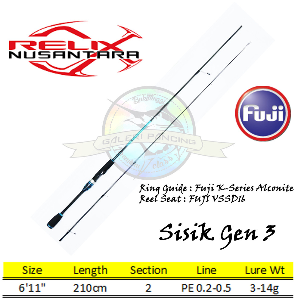 Joran Pancing Relix Nusantara Sisik 611UL Gen 2 gen 3